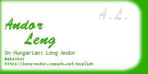 andor leng business card